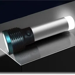 aubade Aluminium 50W Emergency Torch Flash Light Waterproof with Long Range LED 8 hrs Torch Emergency Light image 3