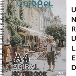 uniqpal Set of 3 A4 Notebook UNRULED 200 Pages image 3