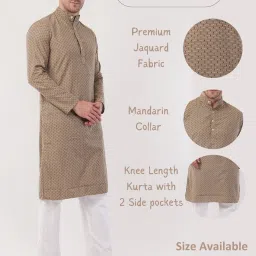 Men Cotton Blend Kurta Pyjama Set-image-12