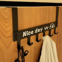 Over the Door Hook Rack Hanger for Clothes, Towels, Bags – 6 Hooks, Metal Steel Shirt Hanger For Shirt-16