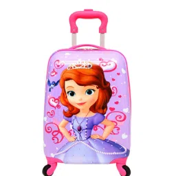 Small Cabin Suitcase (46 cm) 4 Wheels - 360^A Rotating Hard Case Children Travel Princess Bag Small Size Pink - Multicolor-16