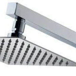 HIGHGRADE Ultra Slim Shower 6 X 6 Stainless Steel 304 Grade + 12 Inch Heavy Square Shower Arm 18 Ghz + Square Flange Complete Set Shower Head Fixed Mount-24