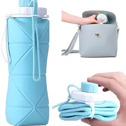 Folding Silicone Water Bottle 600 ml Water Bottle-image-23