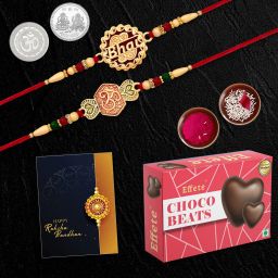 Rakhi gift for brother with Choco Beats(32-GM) | Rakhi set |Y22K2_527+528_CB32 Assorted Gift Box-image-88