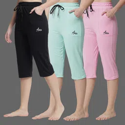 fit n fame Women Multicolor Capri-picture-0