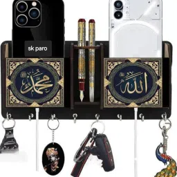 Alla wood key holder pen stand and mobile stand Wood Key Holder-image-57
