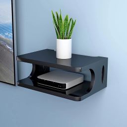 Set top Box Stand | WiFi Router Holder Wall Shelves | Setup Box Stand for Home Wooden Wall Shelf-picture-18