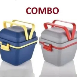 COMBO OF 2 LUNCH BOX WITH SPOON 2 Containers Lunch Box-image-46