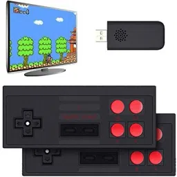 Wireless Video Game for Kids for up to 2 Players, 620 AV Video Game Dongle for TV Games Black Edition-image-29