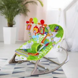 Newborn To Toddler Portable Rocker With Hanging Toys Jungle Green Rocker-picture-33