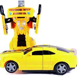 gvp toys 2 in 1 Robot Car Toy with 3D Light and Music Transformer Robot Car for Boy Kids image 5