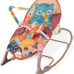 Baby Rocker Cum Bouncer Multi-Position Reclining, with Calming Music Toy Rocker and Bouncer-picture-16