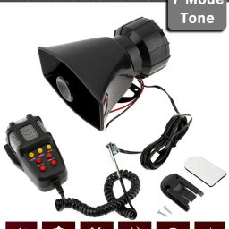 12 Volt Electric Air Horn Siren Speaker With Mic 7 Tone Sound Loud Car Siren Vehicle Horn Hooter/Ambulance/Siren/Traffic Sound Component Car Speaker-19