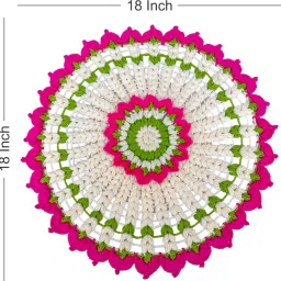 Pooja Thali Cover/ Tray Cover / Basket Cover / Table Center Mat or Cover Cotton, Wool-image-12