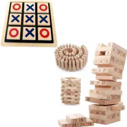 Classic Jenga Stacking Tower Game–High-Quality Wood Blocks + {Free Tic-tac-toe}-picture-22
