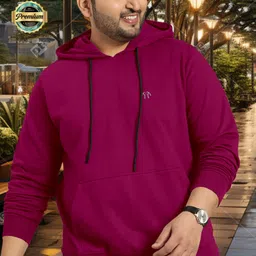 triptee Men Full Sleeve Solid Hooded Sweatshirt-picture-45