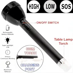 Super Strong Bright Beam Led Laser 2Km Range Rechargeable 4800Mah Torch Torch-19