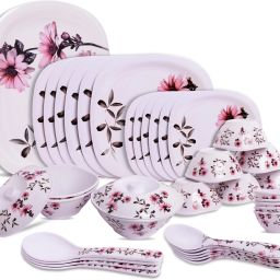 Melamin Tulips Square 41 pieces Dinner set 1010 Dinner Set-image-64