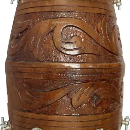 Carving Dholak with Nut & Bold fitting Nut & Bolts Dholak-image-40