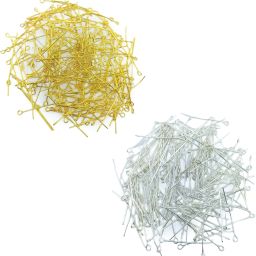 Eye pins Combo for bead jewelry and other jewelry making- 200 pcs (100 Pcs Each)-image-38