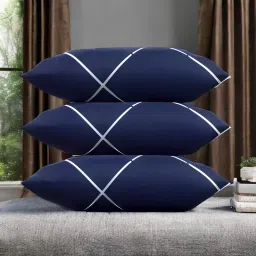 LUXURY Polyester Fibre Solid Sleeping Pillow Pack of 3-10