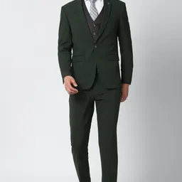 peter england Men Blazer & trouser set Solid Suit-picture-38