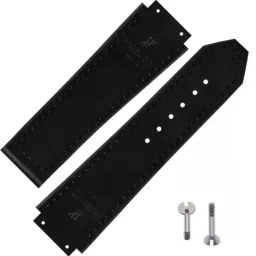 Bharasoft [HB] PREMIUM LEATHER STRAP FOR HUBLOT WATCHES WITH TOOL 25 mm Genuine Leather Watch Strap-image-76