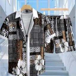 Men Night Suit Set Multicolor Printed-image-57