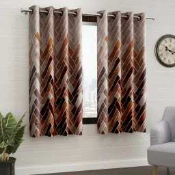 152 cm (5 ft) Polyester Semi Transparent Window Curtain (Pack Of 2)-image-30