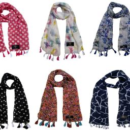 Printed Chiffon Women Multicolor Scarf, Stole-image-17