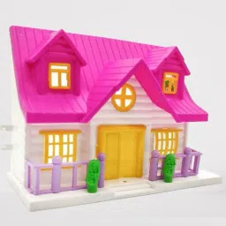 Small Doll House Set for Girls Kids, with Complete Furniture Household Set, 100% Non-Toxic BPA Free Plastic , Funny House Play Set (18 Pcs Set)-image-66