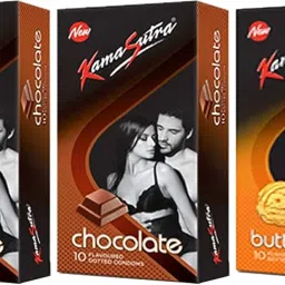 Chocolate 2 And Butterscotch Flavoured Dotted Condom-picture-14