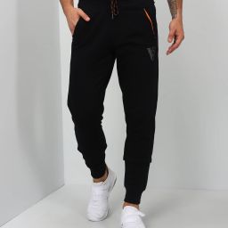 Athleisure Men Black Solid Smart Tech Easy Stain Release Joggers Men Solid Black Track Pants-1