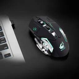 microware X8 Gaming Mouse Silent 2.4GHz 2400DPI 6 Keys Wireless Optical Mouse USB Receiver Wireless Optical Gaming Mouse with Bluetooth image 2