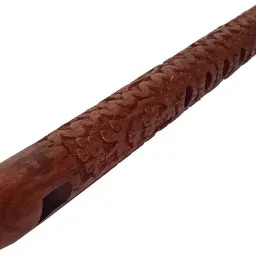 Wooden Flute / Bansuri Woodwind Flute Musical Mouth Instrument (33 cm) Pack of 1 Wooden Flute-22