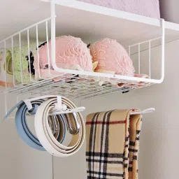 Steel Under Shelf Organizer Basket & Kitchen Steel Wall Shelf Containers Kitchen Rack Storage Basket-image-70