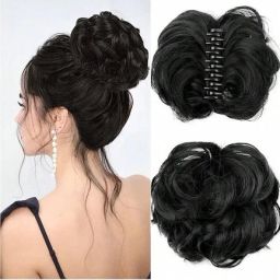Extension Ruffle Juda With Clutcher For Women And Girls (Black) Hair Extension-53