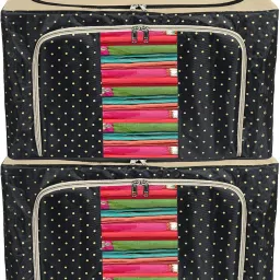 E Solutions WARDROBE ORGANISER/STORAGE BOX-548 (24LITERS) Poly-canvas Laundry Bag-picture-13