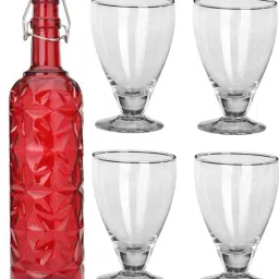 Combo Of Bottle And Glass Set -A1155 Jug Bottle Glass Set-image-94