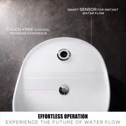 homemates Automatic Sensor Flush System Ceramic Urinal Toilet for men Wall Hung Urinal Pot Smart Flush System Standard Commode Urinal image 4