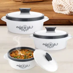 NEW CASSEROLE SET COMES WITH 3 DIFFERENT CAPACITY FOR EVERYDAY USE AT HOME Pack of 3 Thermoware Casserole Set-0
