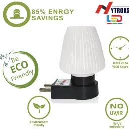 nytroks 0.5 W Basic Decorative 2 Pin, Plug & Play Night Bulb image 3