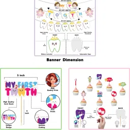 festiko My First Tooth Decoration Combo - 10 Pcs, I Got My First Tooth Decoration image 4