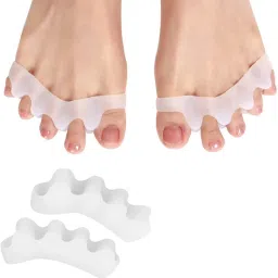 Silicone Toe Spacers For Hammer Toes/Bunions |Pair Of White Toe Correctors|-picture-23