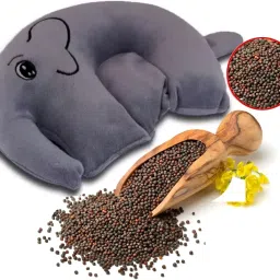 Pillow for Newborn Baby-Round Head Shaping Baby Pillow, 0-12 Months Mustard Seeds Animals Baby Pillow Pack of 1-image-15