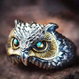 Owl Eye Rings For Boys Men Adjustable Ring Silver Ring Stainless Steel Silver Plated Ring-image-58