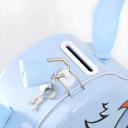 wishkey Rabbit Theme Spacious Coin Collector Money Saving Piggy Bank with Lock & Keys Coin Bank image 2