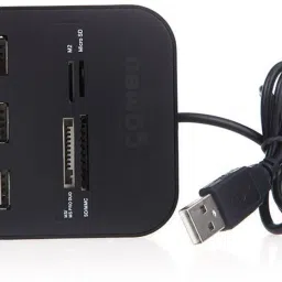 BhalTech 3 Ports USB 2.0 HUB Multi 3 Ports USB 2.0 HUB Multi-Card Reader for Sd/mmc/m2/ms Mp-All in One USB Hub image 3