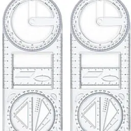 Multifunctional Geometric Ruler Mathematics Drawing Template Ruler-13