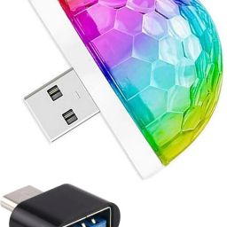 ETH USB Operated Disco Projection Light Night Light With Type C OTG Adapter Smart Bulb-13
